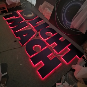 LED Backlit <span class=keywords><strong>Sinage</strong></span> Gương Đánh Bóng 3D Signage Trong Nhà Tiếp Nhận <span class=keywords><strong>Sinage</strong></span> - Product Image 1