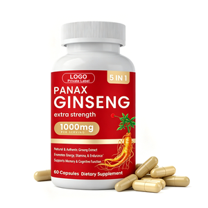 Cápsulas de Panax Ginseng Extra Fuerte, Suplemento para Mejorar la Inmunidad, Extracto de Panax Ginseng Rojo Americano y Coreano - Product Image 1
