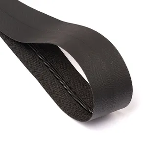 Fermeture à glissière étanche à chaud scellée noire OEM No 5 Tpu Rouleau de fermeture à glissière étanche