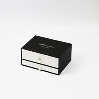 Boîte à bijoux haut de gamme et exquise à double tiroir, personnalisable avec logo de marque, boîte à bijoux pour couple, coffret cadeau pour bijoux.