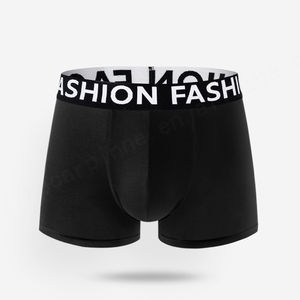 Calzoncillos bóxer con logotipo enorme para hombre, calzoncillos bóxer de algodón clásicos sólidos transpirables de pierna corta de primera calidad para hombre de alta calidad - Product Image 4