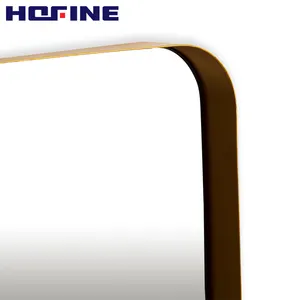 HOFINE สติกเกอร์ติดผนัง,สติกเกอร์สี่เหลี่ยมอลูมิเนียมสีทองสำหรับห้องน้ำ