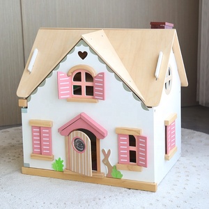 Villa <span class=keywords><strong>château</strong></span> en <span class=keywords><strong>bois</strong></span> à deux étages pour enfants avec fumée, style européen, petite maison en <span class=keywords><strong>bois</strong></span> à construire soi-même avec toit pour enfants - Product Image 2