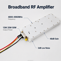 Module amplificateur de puissance RF 4800-4960MHz 13W 25W 50W Amplification du signal Gain 48dB Faible bruit SMA ANT 50Ohm Télécommande Télécom