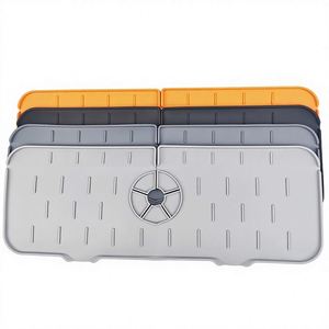 Alfombrilla de silicona al por mayor para grifo, protector antisalpicaduras para fregadero, alfombrilla colectora de goteos autodrenante para grifo, organizador de fregadero de cocina, almohadilla con logotipo personalizado OEM - Product Image 1
