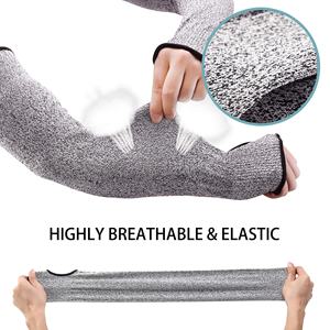 Guantes Resistentes a Cortes de Alto Rendimiento, Nivel 5 de Protección, Tejido HPPE, <span class=keywords><strong>Manga</strong></span> Protectora Gruesa con Orificios para el Pulgar - Product Image 3