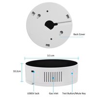KONLEN Détecteur de fuite de gaz Wi-Fi ABS Electrovanne de propane à usage domestique Automatique GPL Méthane Propane Butane Fuite de gaz de cuisine