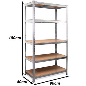 Vente en gros Rayonnage <span class=keywords><strong>de</strong></span> <span class=keywords><strong>garage</strong></span> sans boulon à 5 niveaux 5 niveaux Étagères <span class=keywords><strong>de</strong></span> stockage d'atelier Étagères en métal robuste - Product Image 4
