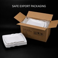 Assiette de service rectangulaire en mélamine durable pour les collations et les aliments