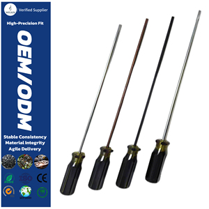 Jeu de tournevis professionnels en acier S2 extra longs, magnétiques, cruciformes et plats, robustes, pour usage industriel, outil manuel - Product Image 1