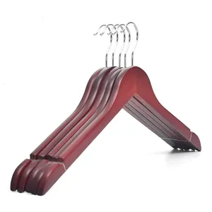18Years high quality custom wooden clothes hanger cherry wooden hangers for boutique
