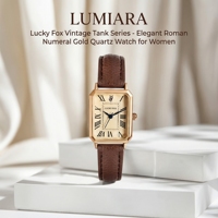 Montre de Luxe Rectangulaire à Quartz pour Femme, Vintage, en Alliage, Élégante, Chiffres Romains, Bracelet en Cuir, Aiguilles, Calendrier, Bijou de Mode RONDA