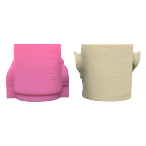 3D Nouveauté Facile à Grain Fin Yeux Fermés Diable Forme DIY Silicone Béton Résine Plâtre Pot Vase Moule - Product Image 6