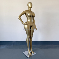 Mannequin en fibre de verre africain pour femmes BBL Curvy Black Matte Full Body Plus Size Female Mannequin avec jambes droites