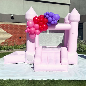 <span class=keywords><strong>Mini</strong></span> castillo inflable azul pastel con tobogán y piscina de pelotas para niños pequeños, para usar en interiores y exteriores, ideal para fiestas de cumpleaños y eventos. - Product Image 6