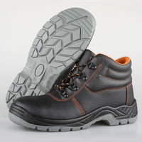 Bottes de travail en cuir véritable, chaussures de sécurité industrielles avec bout en acier, semelle extérieure en pu, bottes résistantes L78