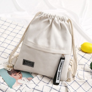 Unisex in tela di cotone poliestere con coulisse zaino impermeabile Sport scuola borsa personalizzabile stringa alla moda pannello solare - Product Image 4