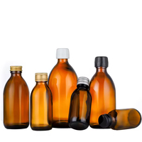 Großhandel 100ml 200ml 250ml 300ml Bernsteinfarbene Mattglasflasche mit Pumpverschluss für Lotion, Sirup, Flüssigseife und Spenderverpackungen