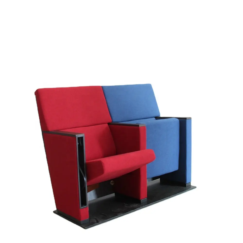 Patented Design of LK-913 Fabric Folding Auditorium Cinema Chair With Writing Pad