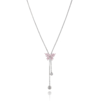 Collier Papillon Texturé Créatif pour Femme, Bijou Rétro Papillon de Dessin Animé, Collier de Mariage Tendance