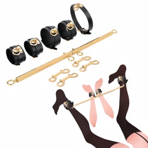 Accessoires de bondage SM, barre métallique réglable et amovible, artefact de séparation des jambes, menottes de haute qualité pour les mains et les pieds, jouet de flirt - Product Image 4