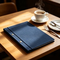 Porte-menu en cuir PU avec reliure à vis, couverture d'impression de menu, porte-menu en cuir pour bar, hôtel, restaurant