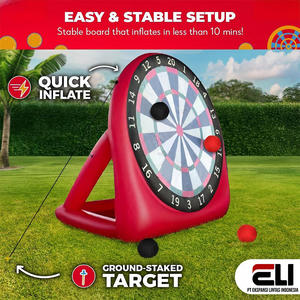 Jeu de fléchettes géant gonflable d'extérieur, plus de 6 pieds, cible en PVC avec balles légères pliables - Product Image 6