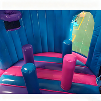 Château gonflable Princesse avec toboggan, thème licorne, pour filles