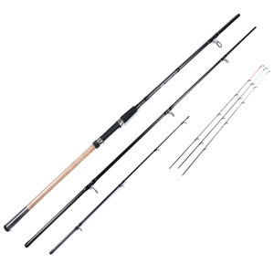 Caña de pescar de fibra de carbono ultraligera, alimentador de 3 secciones, 3 puntas, 3,3 m, 3,6 m, 3,9 m, 12 pies mate - Product Image 1