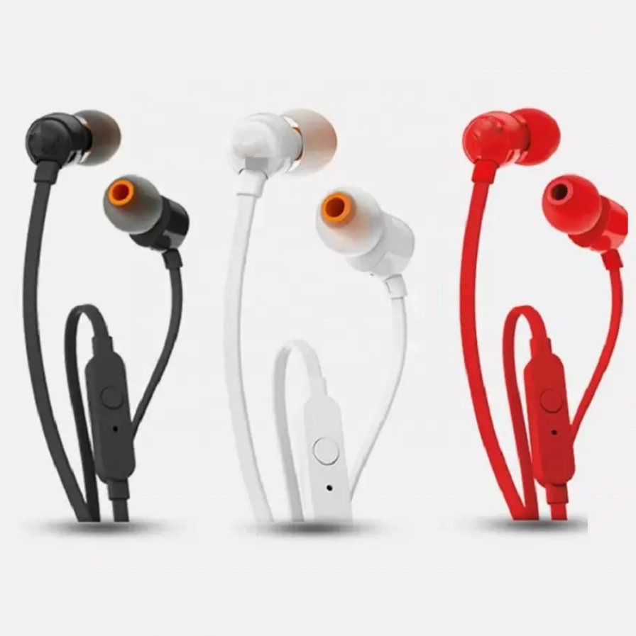 T110 Wired Earphones Deep Bass Sports Headset for JBL
