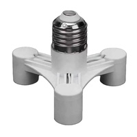 Adaptateur de douille de lampe E27 vers 3 E14 / E27 vers 4 E14, séparateur de douille de lampe, convertisseur à vis, support de lampe à induction, base de lampe