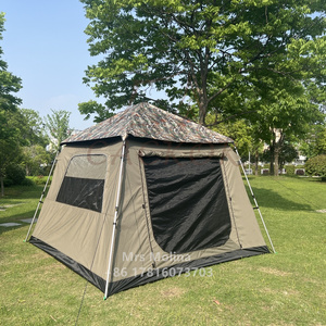 Factory Price High-End Cotton <b>Canvas</b> Tent with Aluminum Automatic <b>Frame</b> Multi-Functional Screen Canopy Camping Tent - Product Image 2