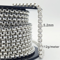 Chaîne ronde de 5,2 mm en argent 92,5 %, bijoux en argent véritable, fournisseur d'usine, vente chaude, chaîne pour homme en rouleau