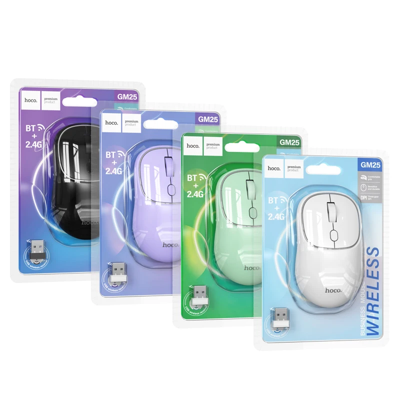 Souris Bluetooth Sans Fil Rechargeable [BT 5.1 + 2.4G Nano