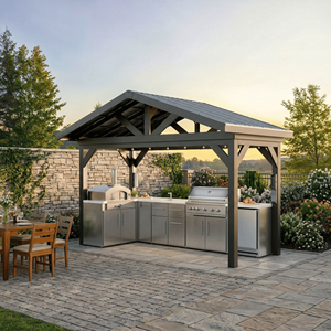 Mueble de Cocina para <span class=keywords><strong>Exterior</strong></span> de Acero Inoxidable con Diseño Anti-Insectos, Colores Modernos Personalizables, Diseño Moderno para Patio - Product Image 1