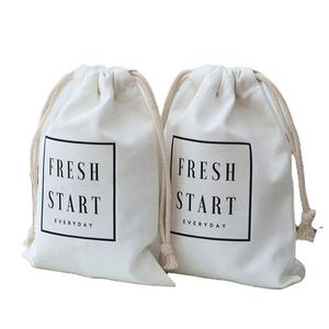 Custom Organic Muslin Cotton Calico <b>Drawstring</b> <b>Bag</b> <b>Small</b> Hemp Plain Shopping <b>Bag</b> - Product Image 1