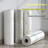 Autocollants muraux modernes en PVC aluminium-plastique 1.2*3 mètres Damask Factory-sourced Large Roll Marble Gilt Ceramic Household