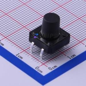 TC-1103-B-O Tactile Switch Through hole Component THT-4P,12x12mm Switch Single Pole Single Throw Round Button 1.6N Through Hole - Product Image 1