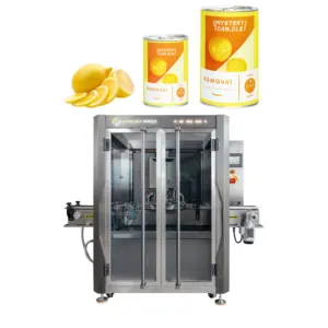 Mesin penyegel kaleng aluminium logam otomatis, mesin segel kaleng timah aluminium vakum jeruk lemon otomatis