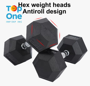 Mancuernas Hexagonales de Hierro Fundido con Revestimiento de Goma Antideslizante, para Entrenamiento y Fitness, Unisex, en Pesos de 5, 10, 20, 30, 40 y 100 kg, Venta al Por Mayor TopOne - Product Image 5