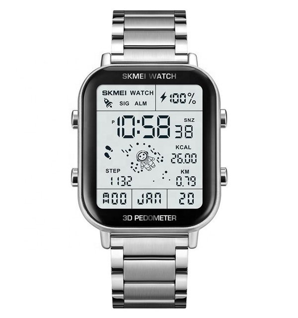 Hot Selling Skmei 1888 Business Men'S Wristwatch Sk Spiral Crown Stainless Steel Sports Mechanical Watches