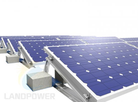 Panneau solaire de toit plat, plaque ballast, support triangulaire pré-assemblé, prix d'usine en chine, 1 pièce