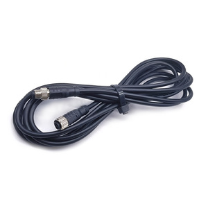 Cable de extensión impermeable M12 de 5 pines, conector automotriz de PVC negro con enchufe macho y hembra para uso en automóviles - Product Image 1