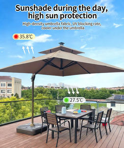 <span class=keywords><strong>Sombrilla</strong></span> Solar para Patio con Luces LED, Redonda o <span class=keywords><strong>Cuadrada</strong></span>, Tipo Romana, para Jardín, <span class=keywords><strong>Terraza</strong></span> o Patio - Product Image 4