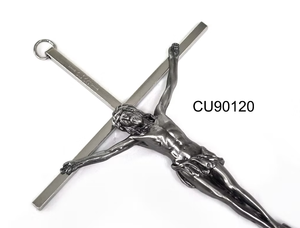 Vente en gros d'acier de luxe en alliage de zinc polyvalent métal artisanat bronze antique cuivre fournitures de prière croix crucifix - Product Image 2