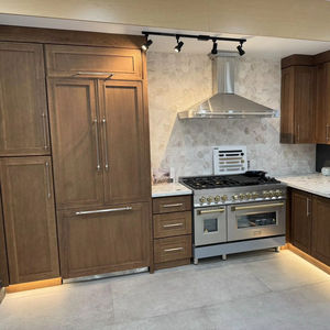 Modern Interior Design Complete <b>Set</b> Solid Wood RTA Kitchen Storage Cabinet Acrylic Door <b>Small</b> Kitchen Plywood <b>Drawer</b> Slide Hinge - Product Image 1