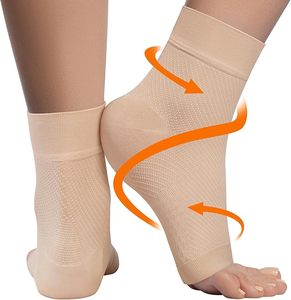 Kaus kaki penjepit pergelangan kaki & Kaki pereda Fasciitis Plantar inci tendiitis neuropatik kompresi jari terbuka - Product Image 1