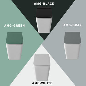 Pour Empolo moderne pied chasse électrique en céramique salle de bain WC sans réservoir pas de citerne double chasse impulsion <span class=keywords><strong>toilette</strong></span> carré Automatique Toilett - Product Image 5