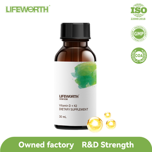 LIFEWORTH Vitaminas de máxima absorción <span class=keywords><strong>D</strong></span> D3 K2 Gotas líquidas para apoyar huesos y músculos saludables - Product Image 2