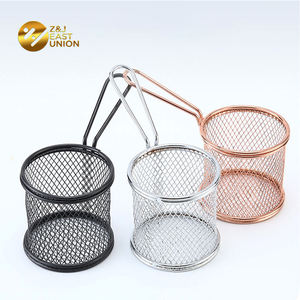 Minicesta redonda para <span class=keywords><strong>patatas</strong></span> <span class=keywords><strong>fritas</strong></span>, colador de comida para servir, presentación para <span class=keywords><strong>patatas</strong></span> <span class=keywords><strong>fritas</strong></span>, camarones y cuñas - Product Image 1